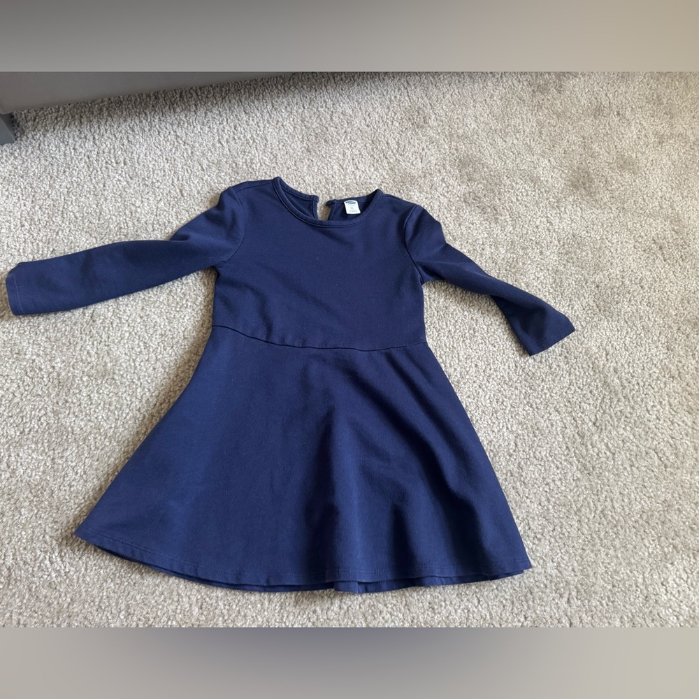 Old Navy Classic Blue Kids Dress Long Sleeve Twirly Dress - 5T with free pants